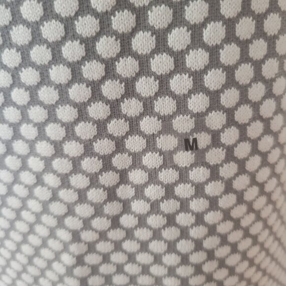 Express Women's Grey & White Polka Dot 3/4 Sleeve Knit Sweater M - Picture 2 of 6